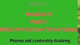 PRECIPITATION TITRATION  BPHARM I SEM  SSP Sir [upl. by Petigny243]