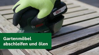 GartenWissen Gartenmöbel richtig abschleifen und ölen [upl. by Pegg]