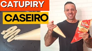 CATUPIRY CASEIRO COMO FAZER I APENAS 4 INGREDIENTES I PIZZARIA DELIVERY DE SUCESSO [upl. by Merlin]