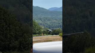 Cessna185 coming in for landing at concrete airport [upl. by Seaman]