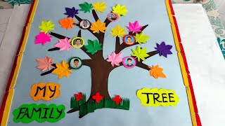 Family tree School ProjectHow to make your own simple family treeHow to draw family treeDIY Famil [upl. by Truelove]