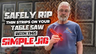 Safely Rip Thin Strips On Your Table Saw With This Simple Jig [upl. by Aenal]