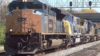 CSX EMD SD70ACe Engine Pulling Intermodal Train [upl. by Wallis]