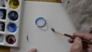 A Beginners Guide to Painting Water Drops in Watercolor Paint with Sandra J [upl. by Enaillil]