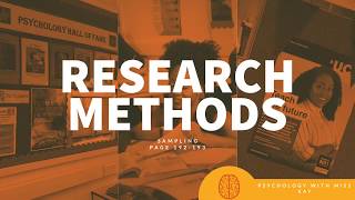 SAMPLING  RESEARCH METHODS  PSYCHOLOGY REMOTE LEARNING [upl. by Isoais]