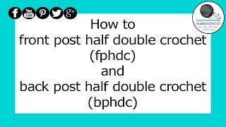 Crochet fphdc and bphdc Tutorial [upl. by Lezirg592]