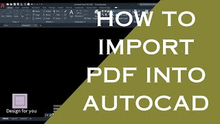 how to import pdf into autocad [upl. by Furey]