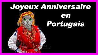 Joyeux Aniversaire en Portugais  Feliz aniversário [upl. by Elesig]