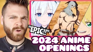 FIRST TIME REACTING to new 2024 ANIME OPENINGS  REACTION [upl. by Grimes]