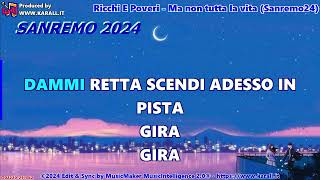 Ricchi E Poveri  Ma non tutta la vita Sanremo 2024 Karaoke KARALL AI [upl. by Arrik175]