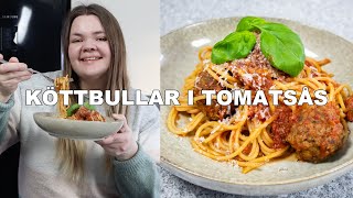 Köttbullar i Mustig Tomatsås med Spaghetti [upl. by Orelle]