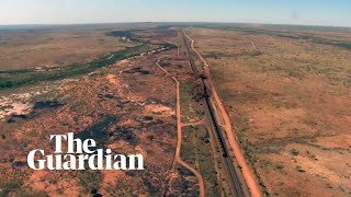 BHP train derailment footage shows twokilometre train crash in outback Australia [upl. by Ardnnek]