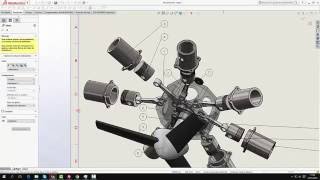 22 Solidwork Motor Estrella Planos de despiece del esamblaje del motor estrella [upl. by Ecnav663]