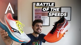 SAUCONY ENDORPHIN SPEED vs ASICS MAGIC SPEED  Which tempo shoe is best for you  SHOE BATTLE [upl. by Coady]