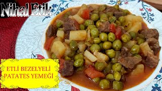 Etli Bezelyeli Patates Yemeği Nasıl YapılırEtli Taze Bezelye Yemeği Tarifi [upl. by Urias213]