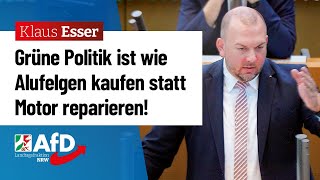 Grüne Politik ist wie Alufelgen aufziehen statt Motor reparieren – Klaus Esser AfD [upl. by Ivette673]