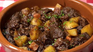 ¡La receta de estofado de carne de ternera de mi abuela 😍 ¡Esta comida es una MARAVILLA [upl. by Eladal]