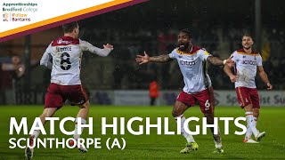 MATCH HIGHLIGHTS Scunthorpe United v Bradford City [upl. by Josh]