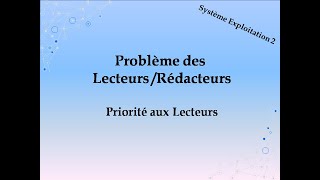 Exercice 7  Problème des LecteursRédacteurs Priorité aux Lecteurs [upl. by Aihsatan]