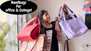 Hand bag collection👜  Spacious and affordable Handbags for office amp College 🦋 [upl. by Anelat]