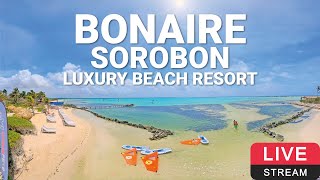 Sorobon Luxury Beach Resort  Dunkerbeck Pro Center  Bonaire 🏄💦🌴 180° LIVE WEBCAM [upl. by Aneen295]