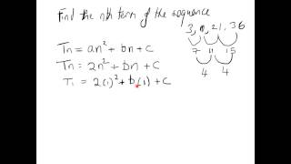 Junior Cert Maths Paper 1Finding Nth Term of a Sequence Formula [upl. by Gracia]