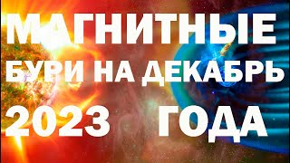 Магнитные бури в декабре 2023 года Прогноз календарь магнитных бурь [upl. by Ng]