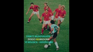 Maradona Vs Belgica 1982 • Debut mundial •TODAS LAS JUGADAS [upl. by Tymothy127]