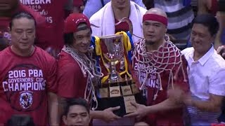 Justin Brownlee ends Brgy Ginebra’s eightyear title drought with buzzerbeating threepointer [upl. by Ainocal]