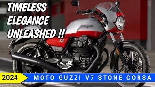 2024 Moto Guzzi V7 Stone Corsa Specs Price Colors and Performance Unveiled [upl. by Luckett]