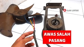 CARA PASANG KAPASITOR KIPAS AC 3 KABEL [upl. by Eisor]