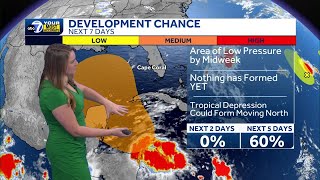 Tracking the Tropics Developing storm to track into the Gulf of Mexico next week [upl. by Eirrok715]