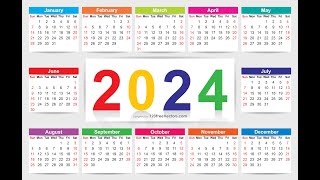 2024 Calendar Free Download  123FreeVectors [upl. by Selry]