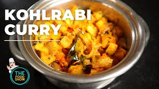 Kohlrabi Curry  Wild Cabbage Telugu Recipe  How to Cook Kohlrabi  The Food Show [upl. by Zulaledairam]