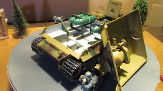 Tamiya 135 scale Sturmtiger interior and engine [upl. by Abagael]