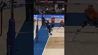 Crazy spike by TJ DeFalco 🤯🔥 epicvolleyball volleyballworld volleyball [upl. by Aihcsrop]