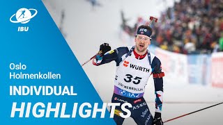 World Cup 2324 OsloHolmenkollen Men Individual Highlights [upl. by Stokes]