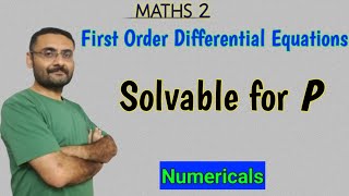 Equation Solvable for P  Numericals  Higher Degree Differential Equation  Maths [upl. by Hank]