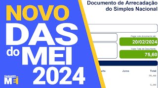 💰 NOVO DAS DO MEI 2024  COMO PAGAR [upl. by Lamak]