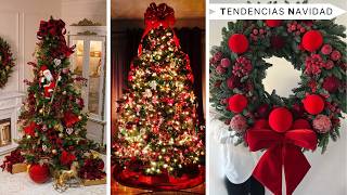 TENDENCIAS NAVIDEÑAS COLOR ROJO CHRISTMAS TRENDS 2024 DECORAR CASA CHRISTMAS HOME DECOR [upl. by Aloek562]