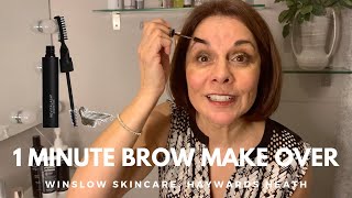 1 minute brow make over  RevitaLash Brows  Hi Def Brow Gel  Winslow Skincare [upl. by Aneeles526]