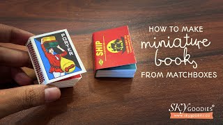 How to make a Mini Matchbox Notebook DIY Craft Tutorial mini book binding at home [upl. by Nanaj]