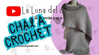 Chal tejido a crochet punto petatillo [upl. by Asimaj]