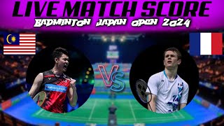 đź”´ Live Badminton Lee Zii Jia vs Alex Lanier  JAPAN OPEN 2024 [upl. by Akerehs]