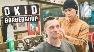 💈 Relaxing Haircut Hairwash amp Style 부산 이발소  OKID Barbershop Busan South Korea [upl. by Eecyal]