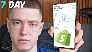 I Tried Shopify Dropshipping For 7 Days Realistic Results [upl. by Mohandas]