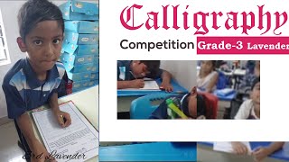 Calligraphy Competition For Grade3 Lavender  Where Art Meets Alphabet  Neo Geetanjali Schools [upl. by Hayyikaz]