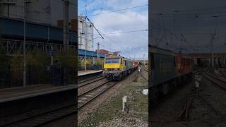 class 90 04590 040 travelling light through Warrington BQ with tone train trainspotting class90 [upl. by Nimoynib300]