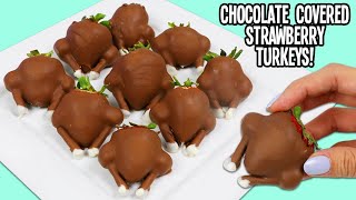 How to Make Chocolate Covered Strawberry Turkeys [upl. by Darcey]