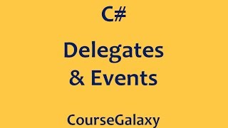 C Delegates and Events tutorial [upl. by Mountfort]